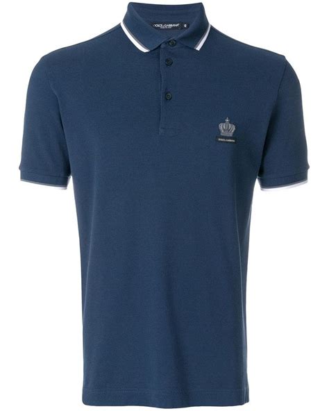 dolce gabbana blue shirt|dolce gabbana polo uomo.